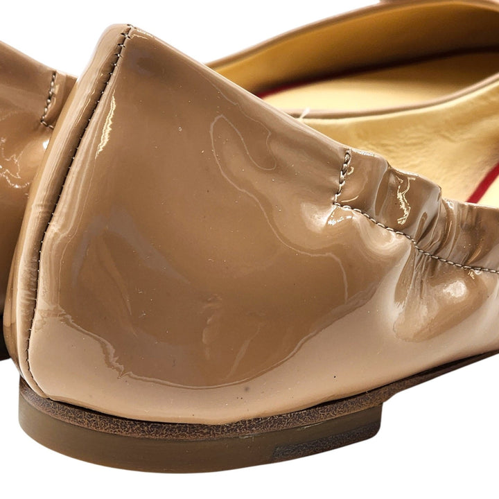 Christian Louboutin Gloriana Leather Ballet Flats Blush Nude EU 37.5 US 7 - $745