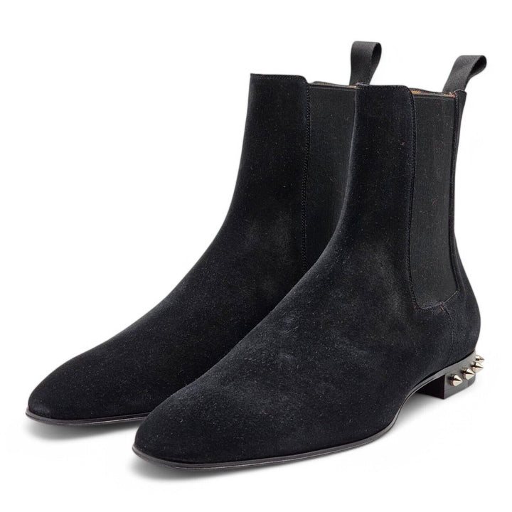 Christian Louboutin So Roadie Flat Suede Boots Black EU 43 US 10