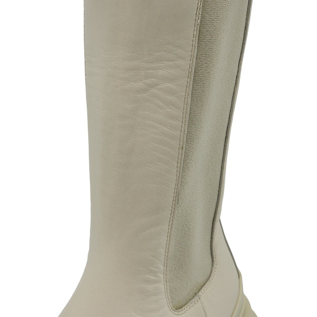 Bottega Veneta Tire Chelsea Boots Leather Sea Salt Ivory EU 36 US 6
