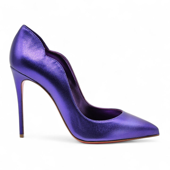 Christian Louboutin Hot Chick Leather Pumps 100 Purple EU 38.5 US 8