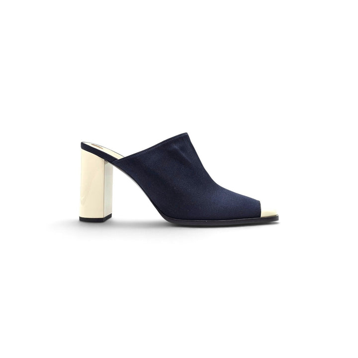 Loro Piana Alba Heeled Mules Neon Navy FAR1163 W1CS EU 39.5 US 9.5 - NWOB $1900
