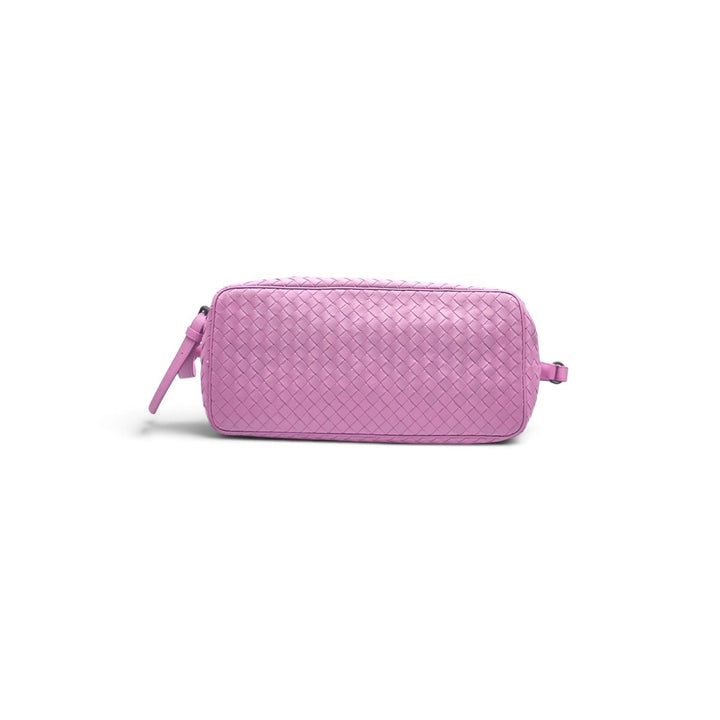Bottega Veneta Intrecciato Woven Leather Pink Purple Crossbody Shoulder Bag New
