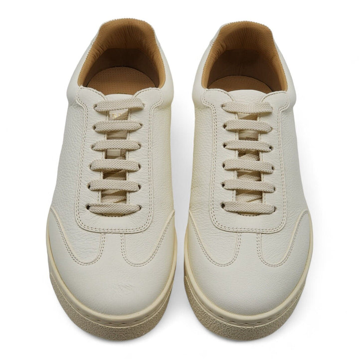 Brunello Cucinelli Deerskin Leather Low Top Sneakers Off White size 40 7US $995