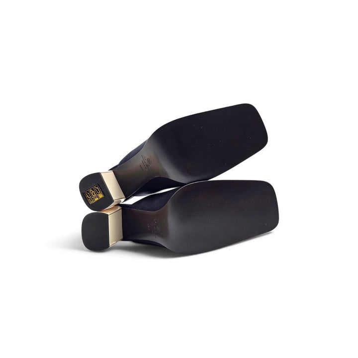 Loro Piana Alba Heeled Mules Neon Navy FAR1163 W1CS EU 40.5 US 10.5 - NWOB $1900