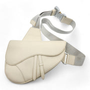 Dior Saddle Bag Grain Leather Crossbody Shoulder Body Bag in Cream $3400