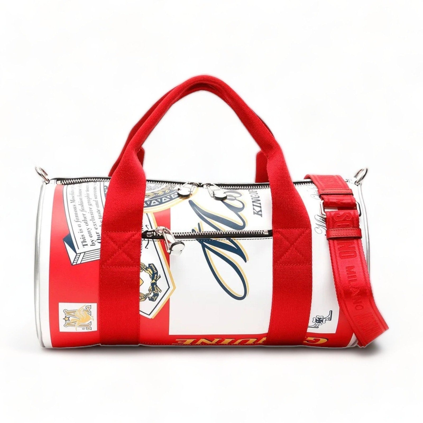 Moschino x Jeremy Scott Budweiser Beer Can Duffel Bag - Leather