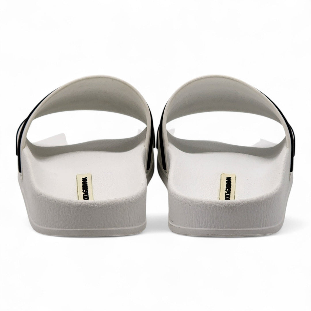 Dolce & Gabbana Logo Saint Barth Rubber Pool Slides White EU 39 US 9
