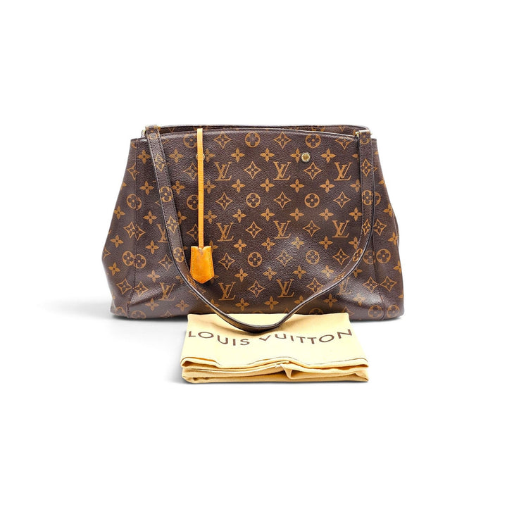 Louis Vuitton Monogram Montaigne GM Shoulder Tote Bag Brown M41067