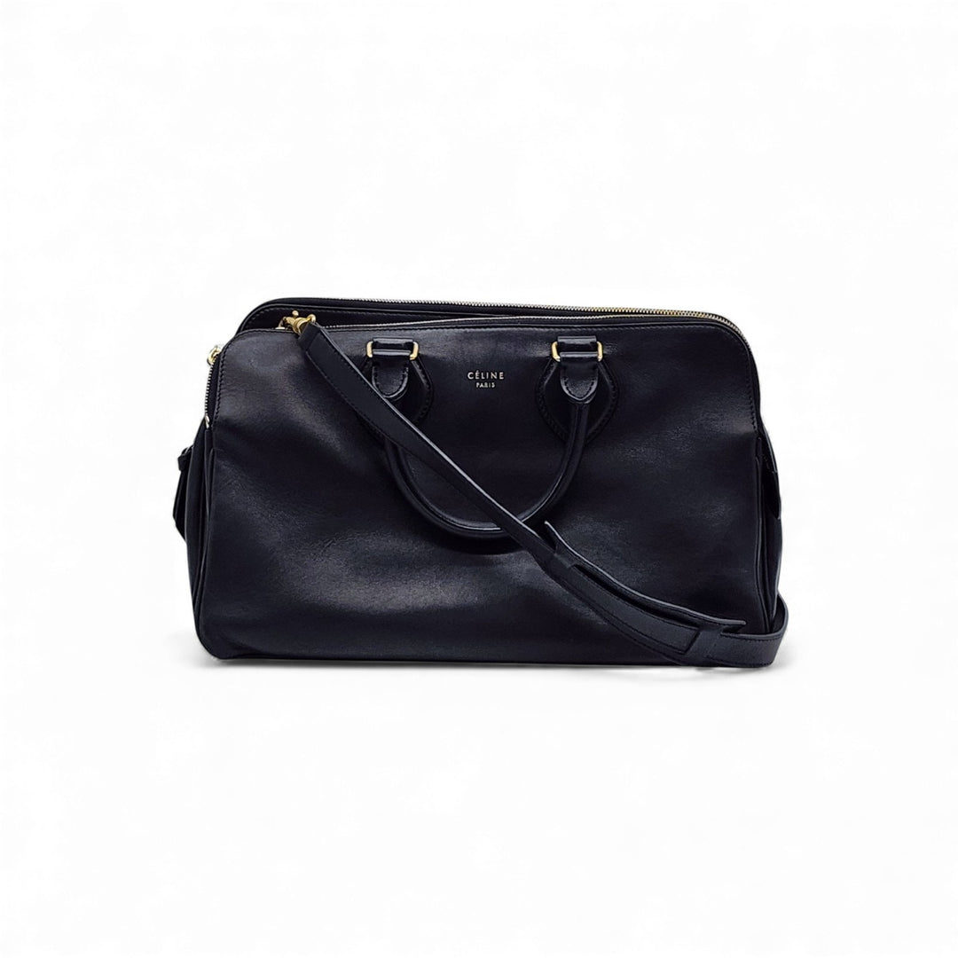 Celine Phoebe Triptyque Leather Shoulder Bag Satchel Black - New $3800