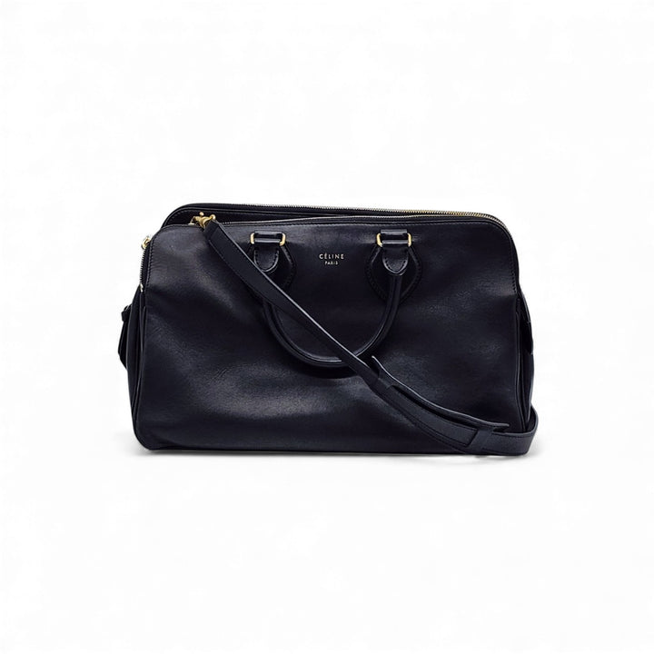 Celine Phoebe Triptyque Leather Shoulder Bag Satchel Black - New $3800