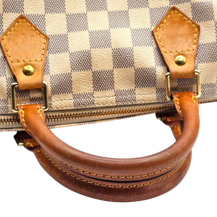 Louis Vuitton Speedy 35 Damier Azur Canvas Top Handle Bag Handbag N41535