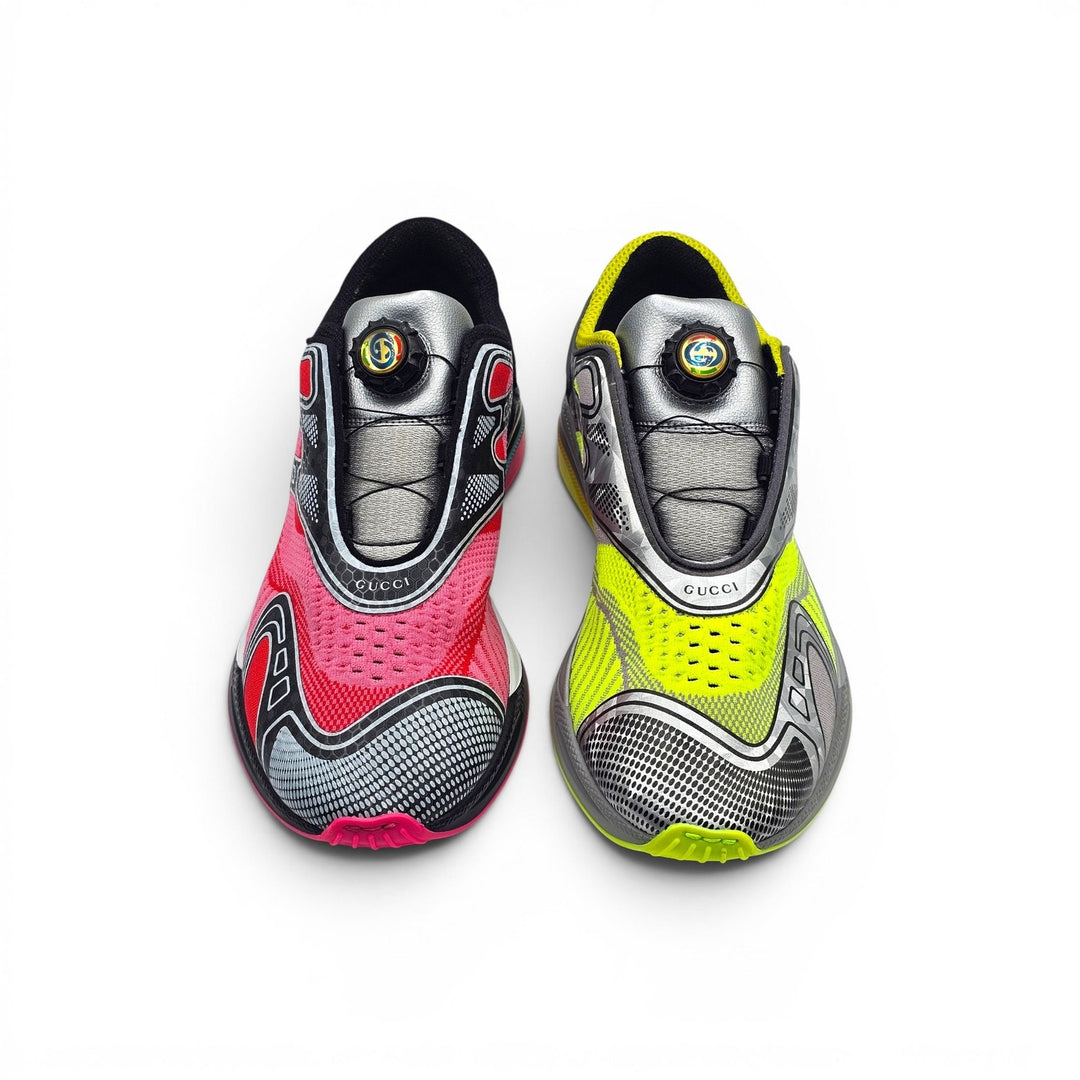 Gucci Ultrapace R Pink Green Men’s Sneakers 623151 UK 9.5 US 10.5 - New