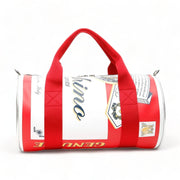 Moschino x Jeremy Scott Budweiser Beer Can Duffel Bag - Leather - White $1200