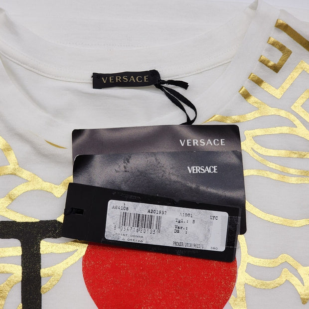 Versace x I Heart NY Oversized Women's T-Shirt - Cotton - White S