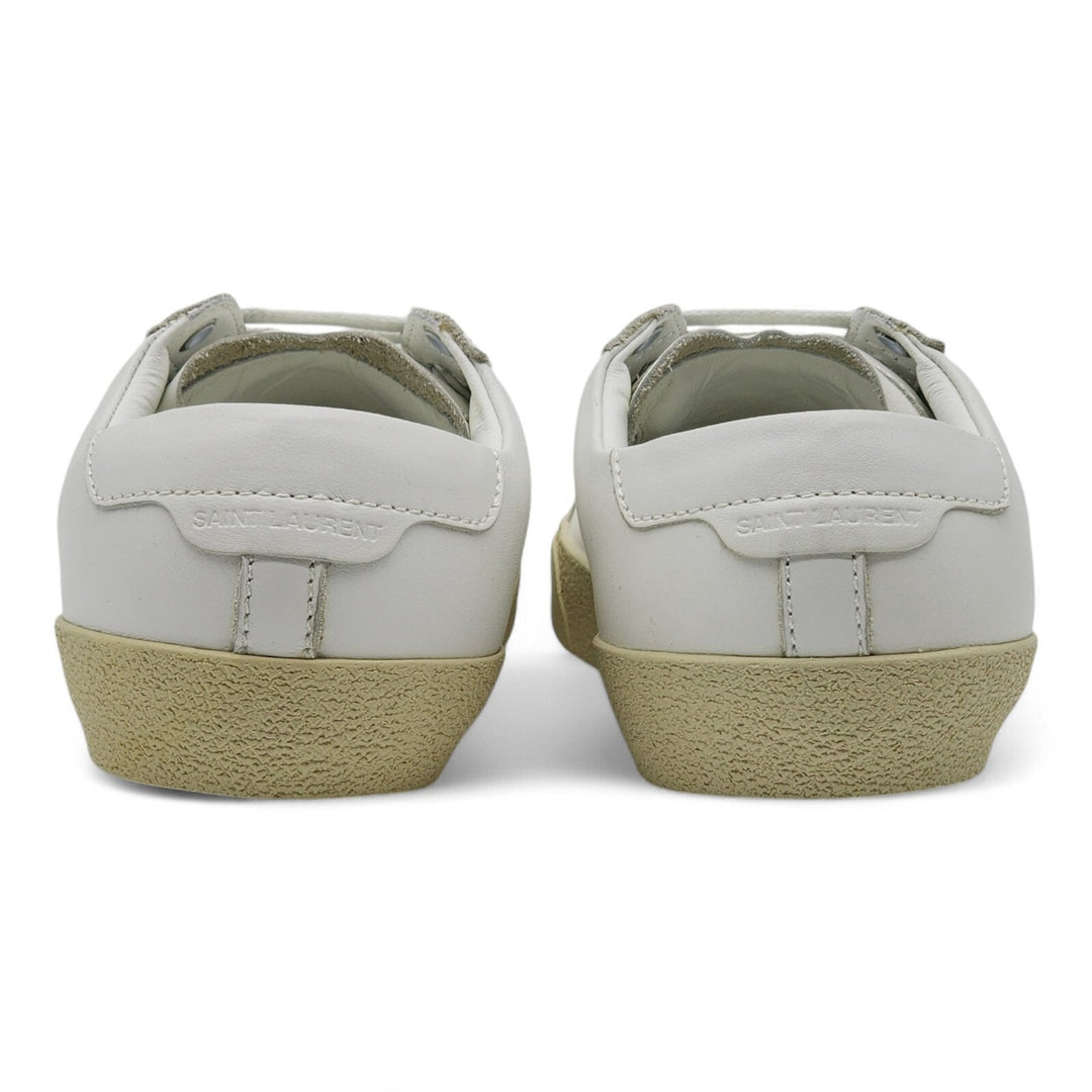 Saint Laurent Court Classic SL/06 Leather Sneakers White EU 36.5 US 6