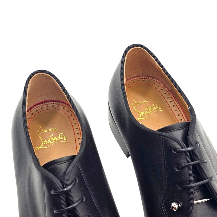 Christian Louboutin Chambeliss Leather Derby Shoes Black EU 40 US 7 - NWOB $1350