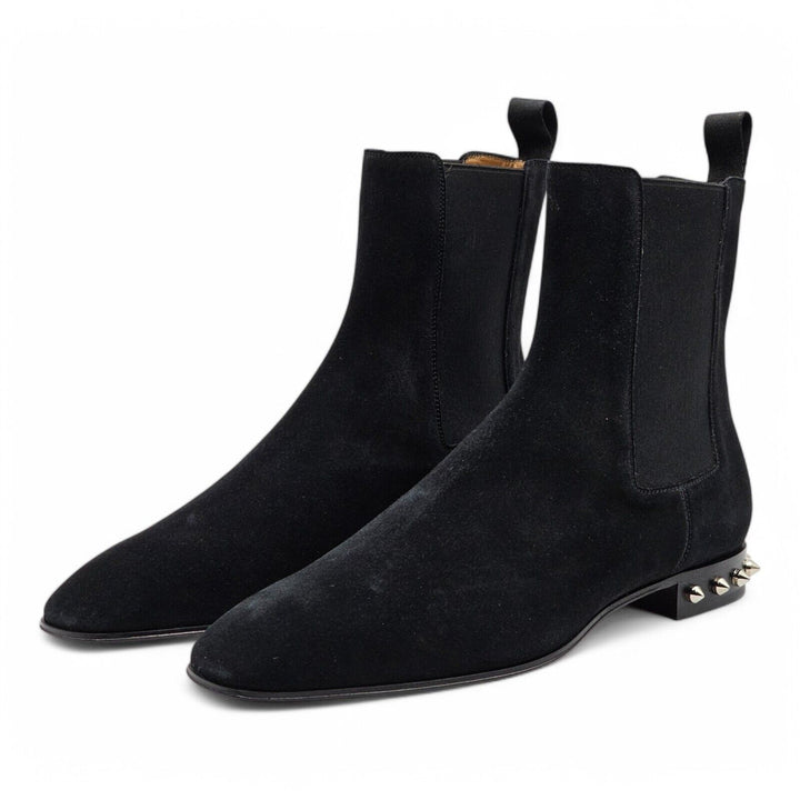 Christian Louboutin So Roadie Flat Suede Boots Black EU 39.5 US 6.5