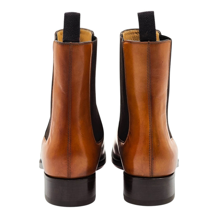 Christian Louboutin Antonio Chelsea Leather Boots Brown EU 40 US 7