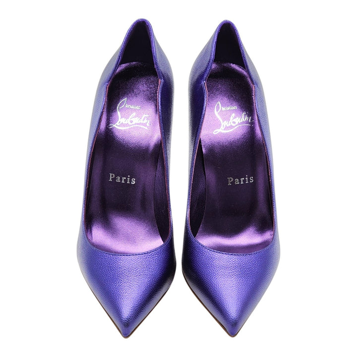 Christian Louboutin Hot Chick Leather Pumps 100mm Purple EU 36 US 5.5