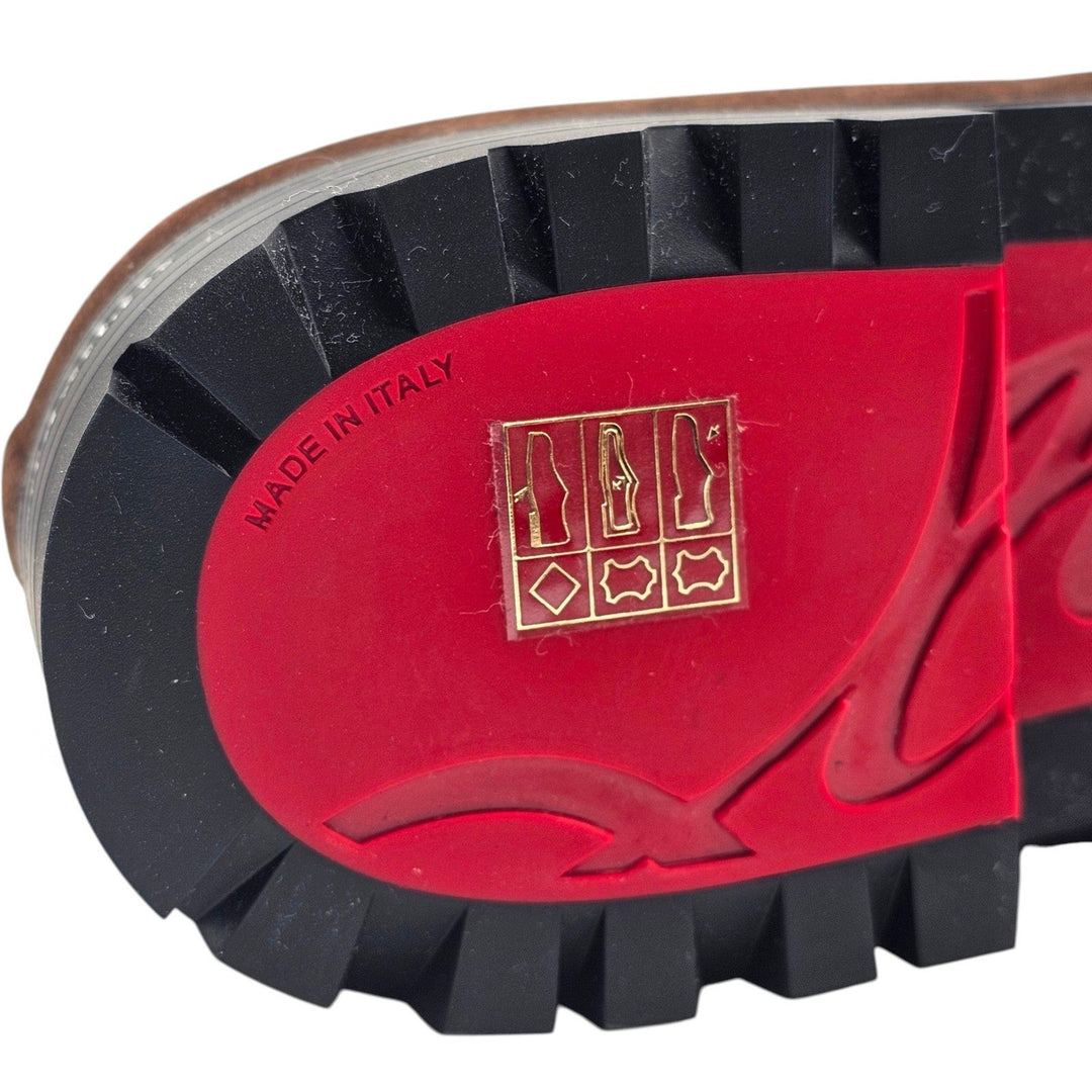 Christian Louboutin Caravin Suede Lug Sole Loafers Brown EU 41 US 8 NWOB - $1250