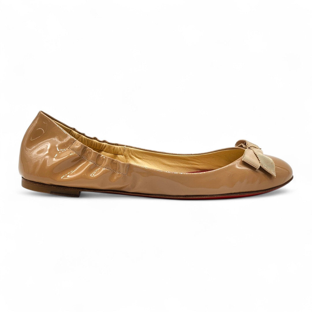 Christian Louboutin Gloriana Leather Ballet Flats Blush Nude EU 38 US 7.5