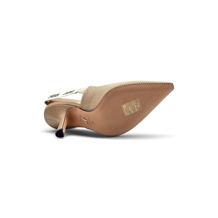 Christian Dior J'Adior Slingback Pumps in Nude Technical Fabric