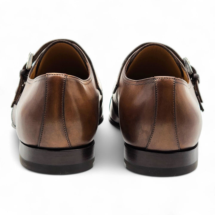 Christian Louboutin Mortimer Monk Leather Shoes Brown EU 42 US 9