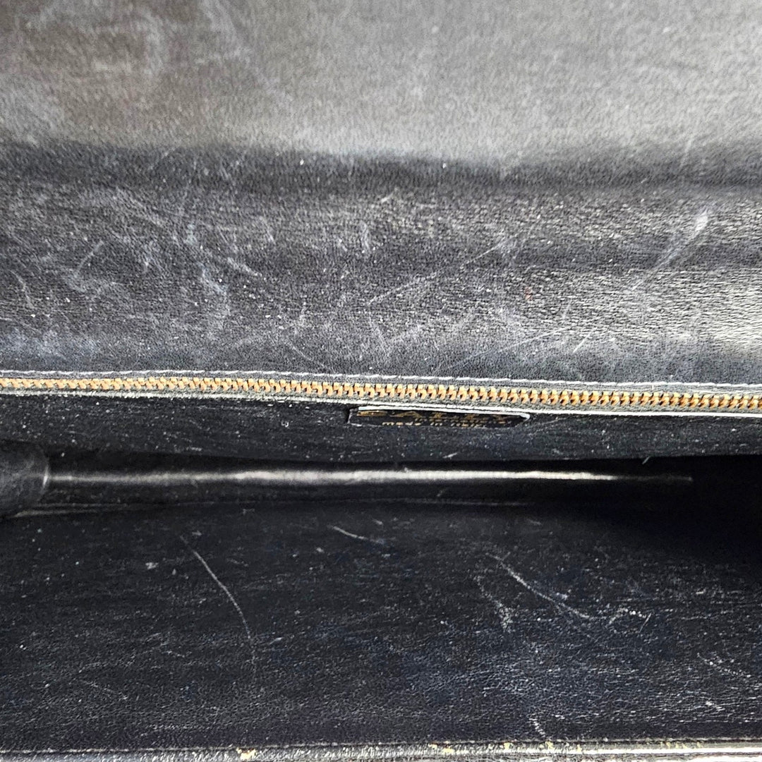 Bally International Black Crocodile Skin Briefcase Bag Vintage Made in Italy