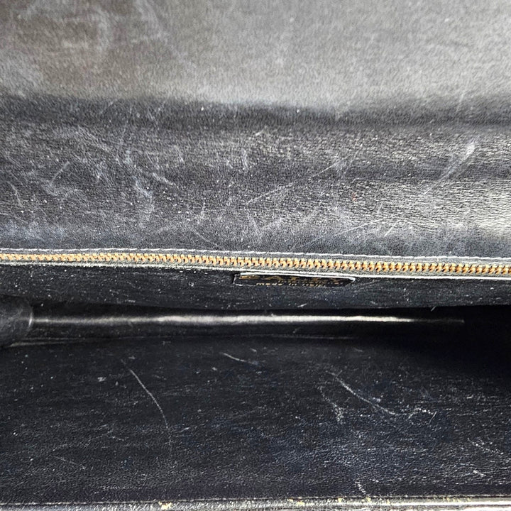 Bally International Black Crocodile Skin Briefcase Bag Vintage Made in Italy