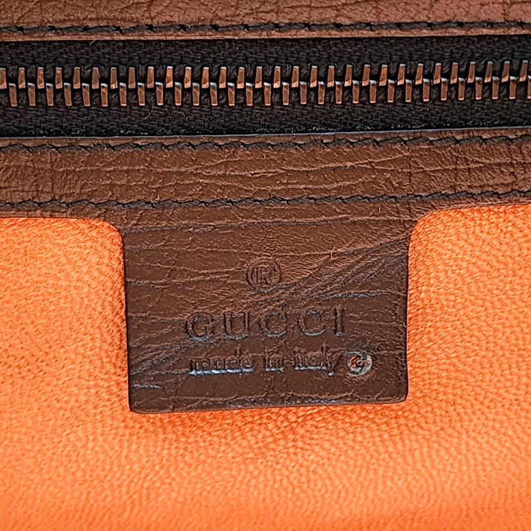 Gucci Bamboo Bullet Shoulder Bag 111715 1705 Black Leather Excellent
