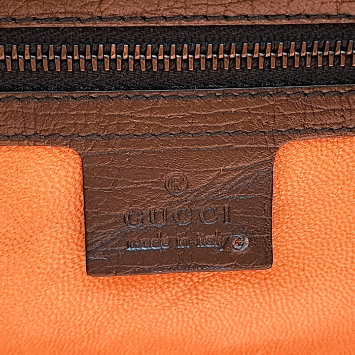 Gucci Bamboo Bullet Shoulder Bag 111715 1705 Black Leather Excellent