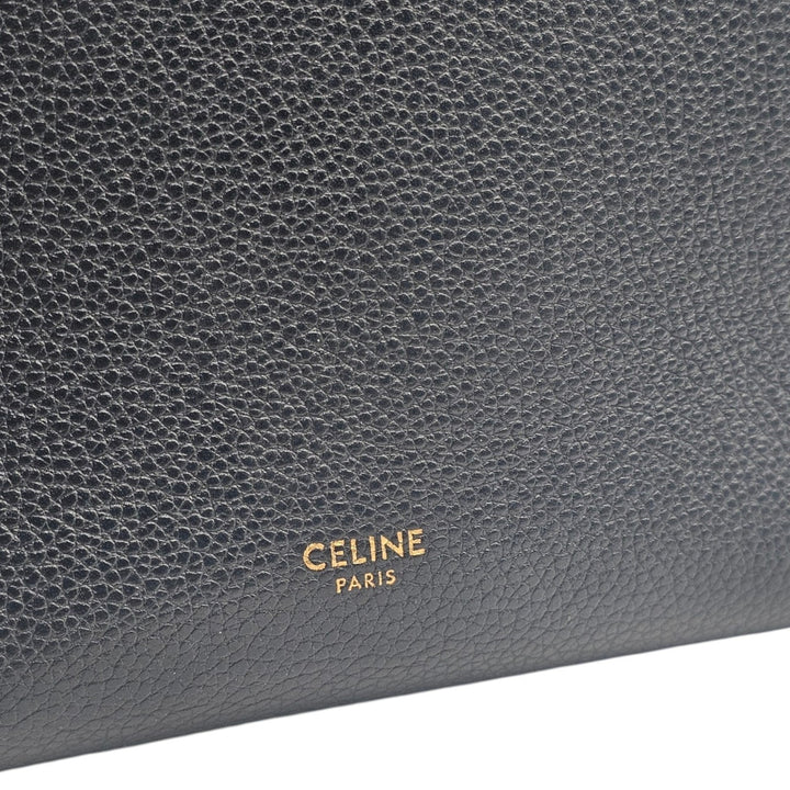 Celine Small Sangle in Black Grained Leather