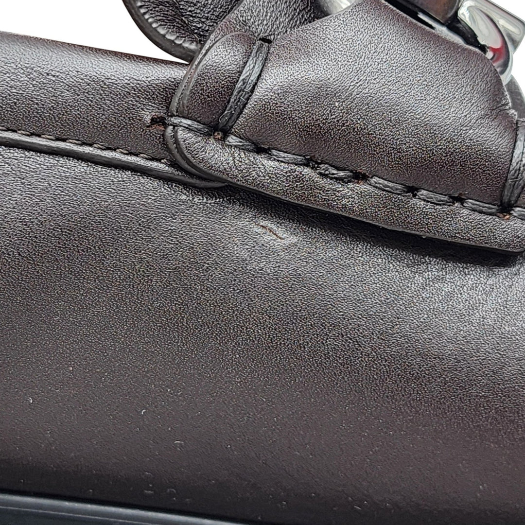 Salvatore Ferragamo Glasgow Calf Leather Loafers Brown UK 10.5 EE US 11.5