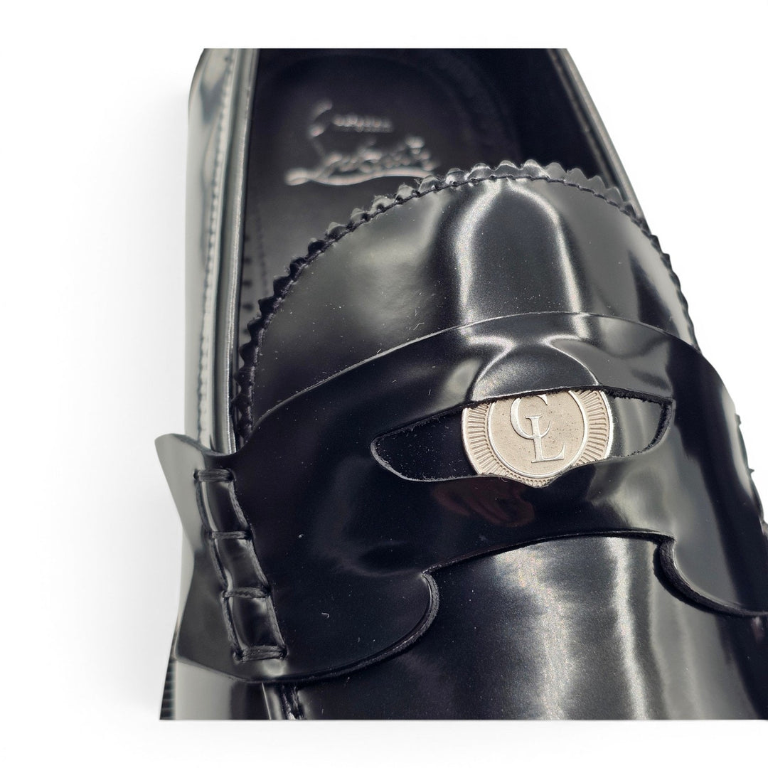 Christian Louboutin Penny Tct 2 Leather Men's Loafers Black EU 43 US 10 - NWB