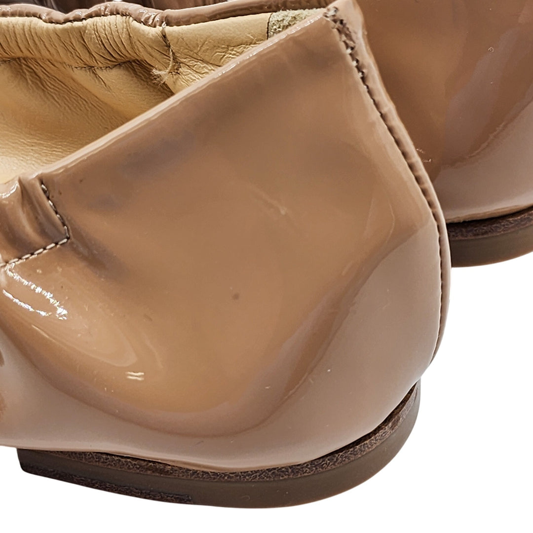 Christian Louboutin Gloriana Flat Patent Leather Ballet Flats Nude EU 38.5 US 8