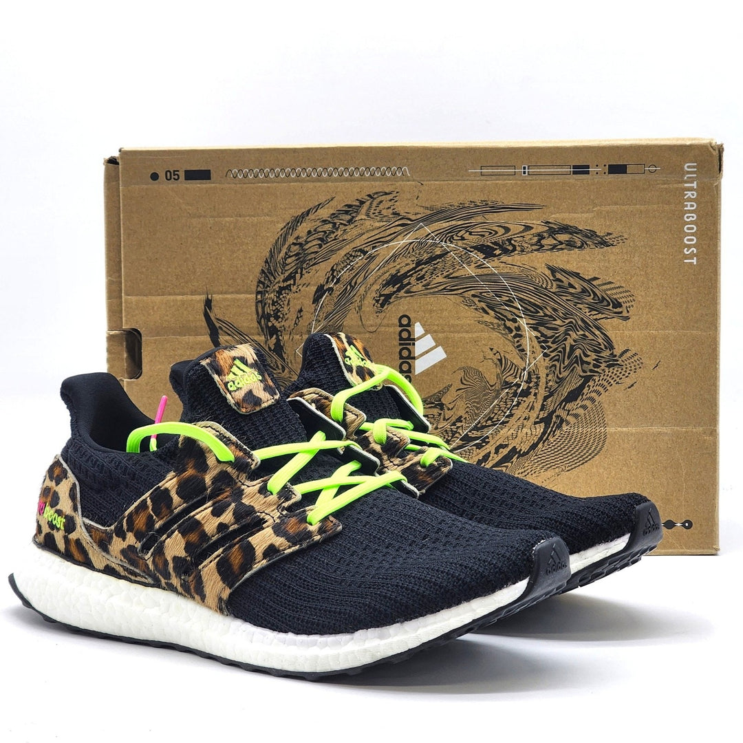 Adidas Ultraboost DNA Leopard FZ2731 Primeknit Sneakers Core Black US 10.5