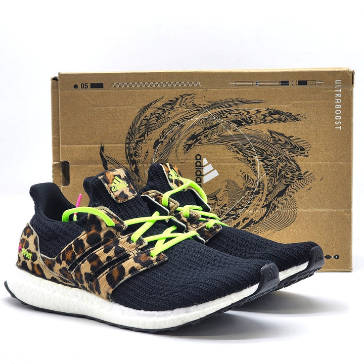 Adidas Ultraboost DNA Leopard FZ2731 Primeknit Sneakers Core Black US 10.5