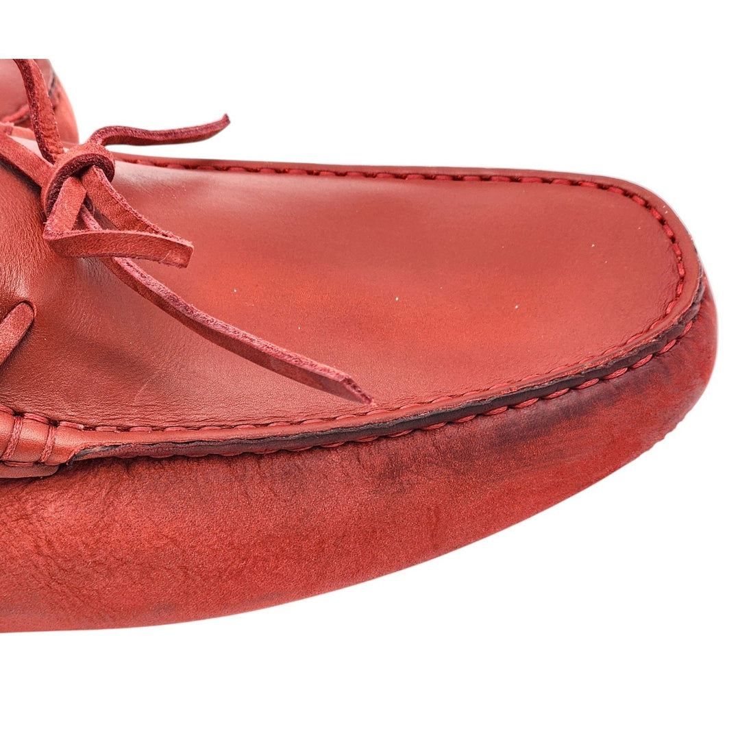 Tod’s for Ferrari Gommino Driving Leather Loafers Red UK 11.5 US 13