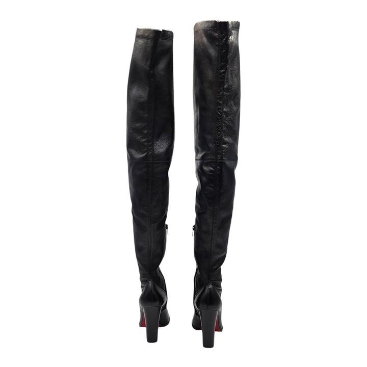 Christian Louboutin Kiss Me Gena Over The Knee Leather Boots EU 37 US 7 $1795