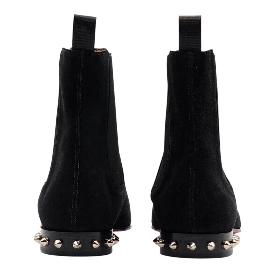 Christian Louboutin So Roadie Flat Suede Boots Black EU 39.5 US 6.5