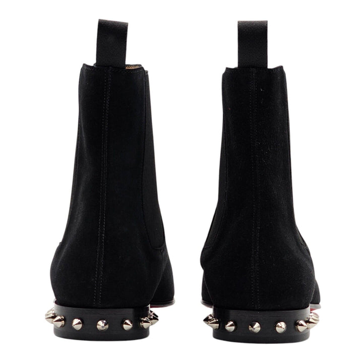 Christian Louboutin So Roadie Flat Suede Boots Black EU 39.5 US 6.5