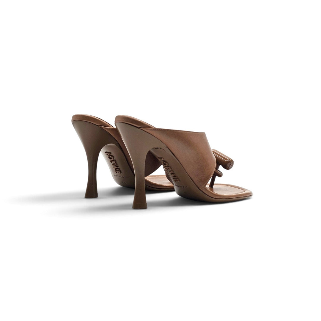 Loewe Toggle Heeled Sandals in shiny smooth calfskin leather - NWB $1200