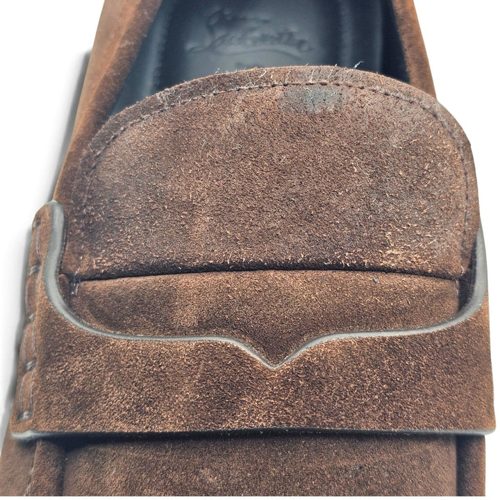 Christian Louboutin Caravin Suede Lug Sole Loafers Brown EU 41 US 8 NWOB - $1250