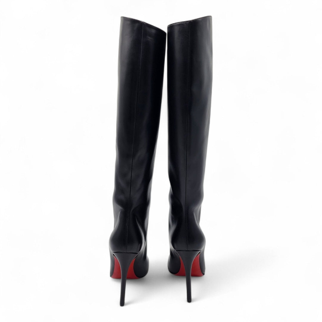 Christian Louboutin Vitish 100 Suede Knee-High Boots Black EU 39.5 US 9