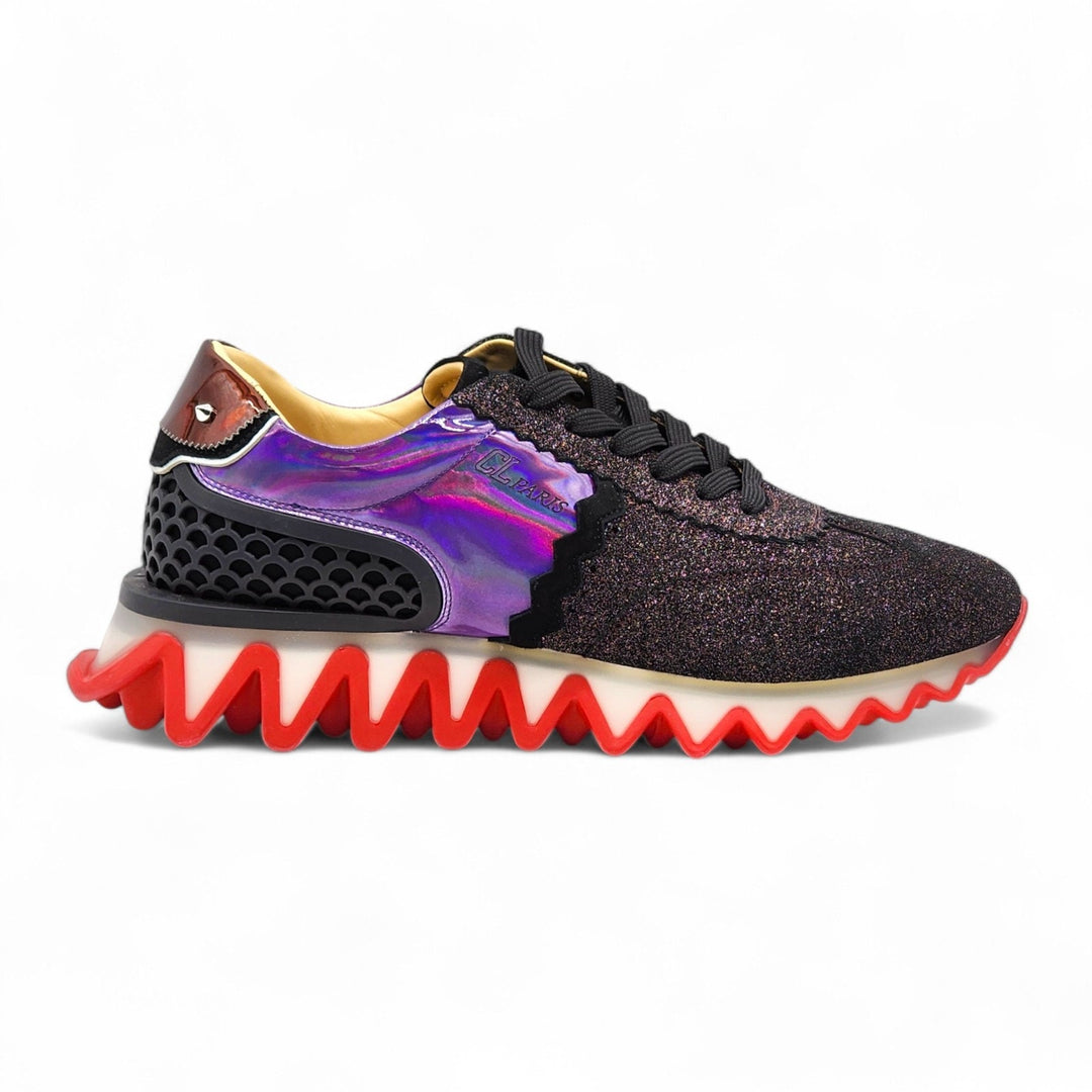 Christian Louboutin Loubishark Black Purple Red Sneakers EU 44.5 US 11.5