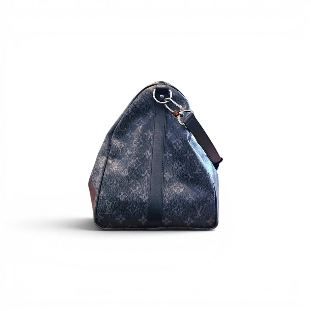 Louis Vuitton Keepall Bandouliere 50 LV Monogram Reverse Eclipse Coated Canvas