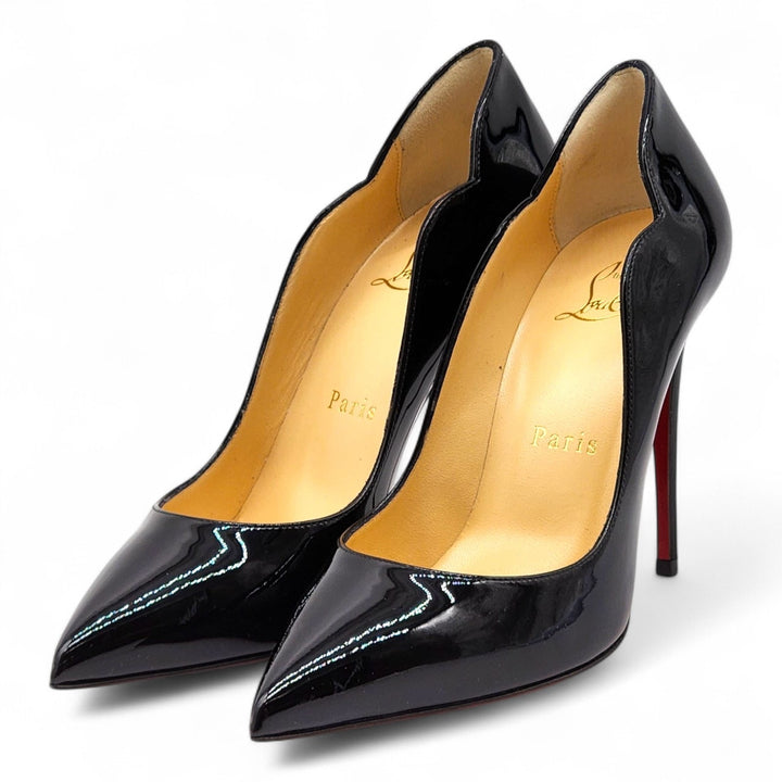 Christian Louboutin Hot Chick Patent Leather Pumps Black EU 35 US 5