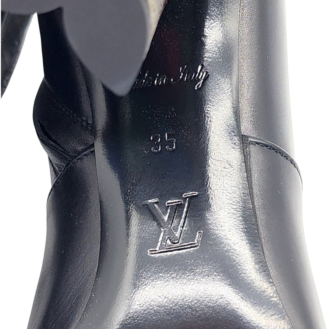 Louis Vuitton x Yayoi Kusama Ankle Leather Boots Black Monogram EU 35 US 5 - New