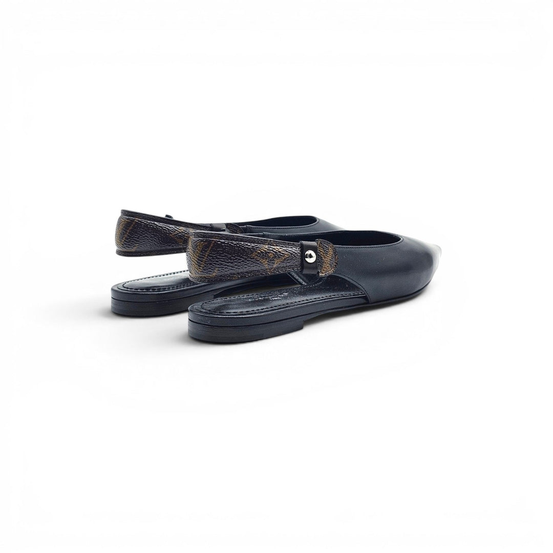 Louis Vuitton Legacy Slingback Ballerina Flats Black EU 36.5 US 6.5 - NWB $1100