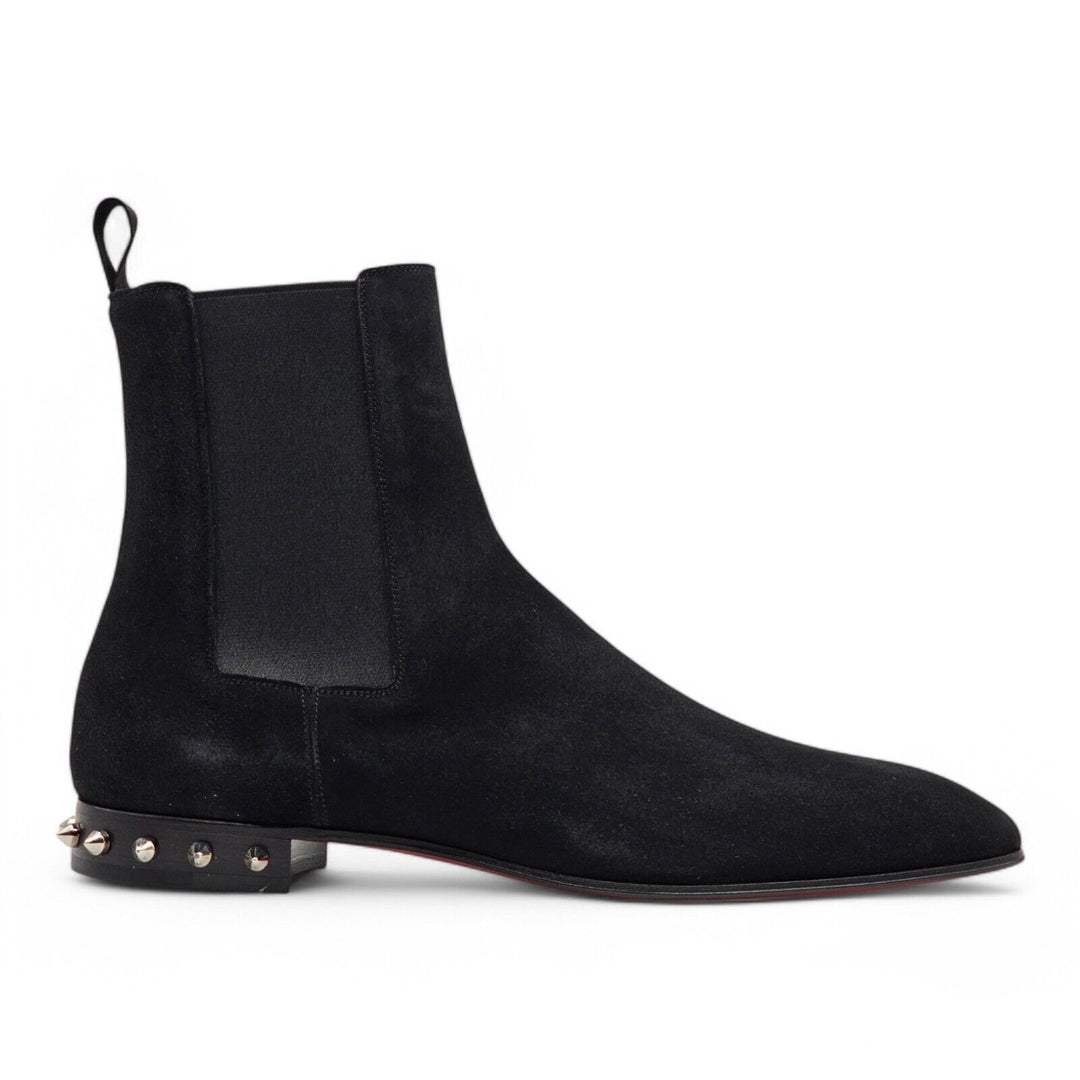 Christian Louboutin So Roadie Flat Suede Boots Black EU 42 US 9